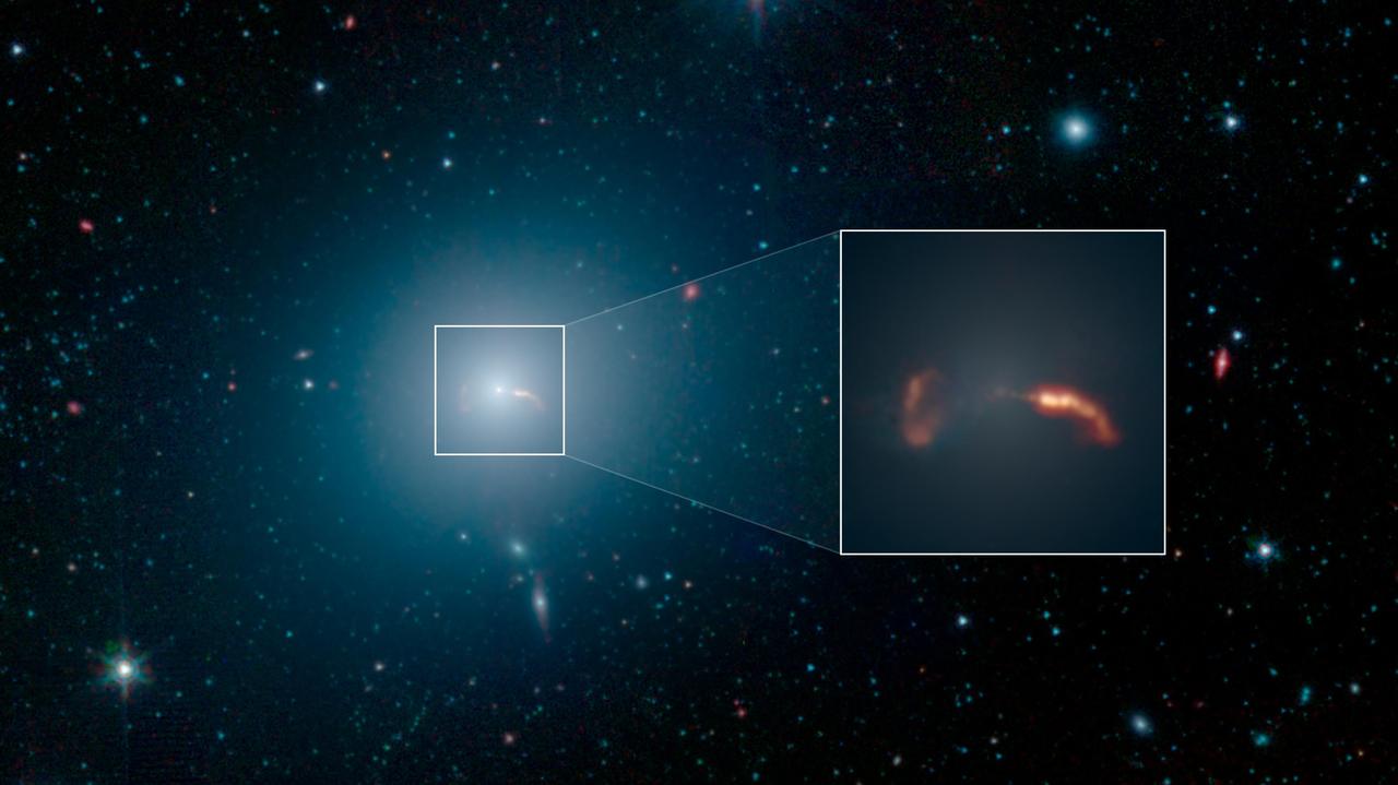 Galáxia Messier 87 registrada pelo telescópio espacial Spitzer